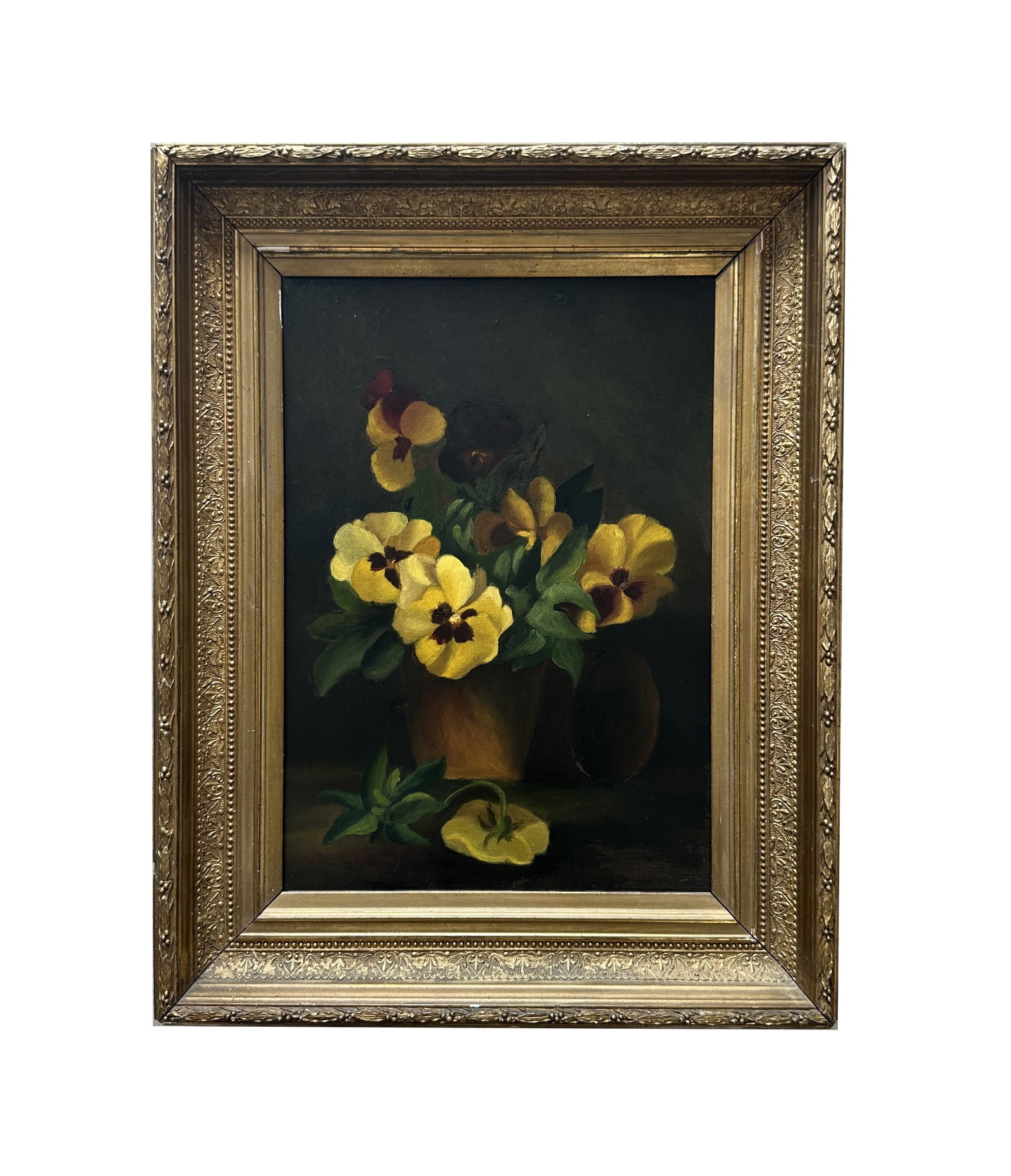 Alice Brown Chittenden (1859 - 1944) American: Alice Brown Chittenden (1859 - 1944) American Oil on Canvas Measure 14"in H x 10"in W and 18 1/2"in H x 14 1/2"in W x 2"in D with frame Known for: Wildflower, portrait, landscape and genre painting Bi