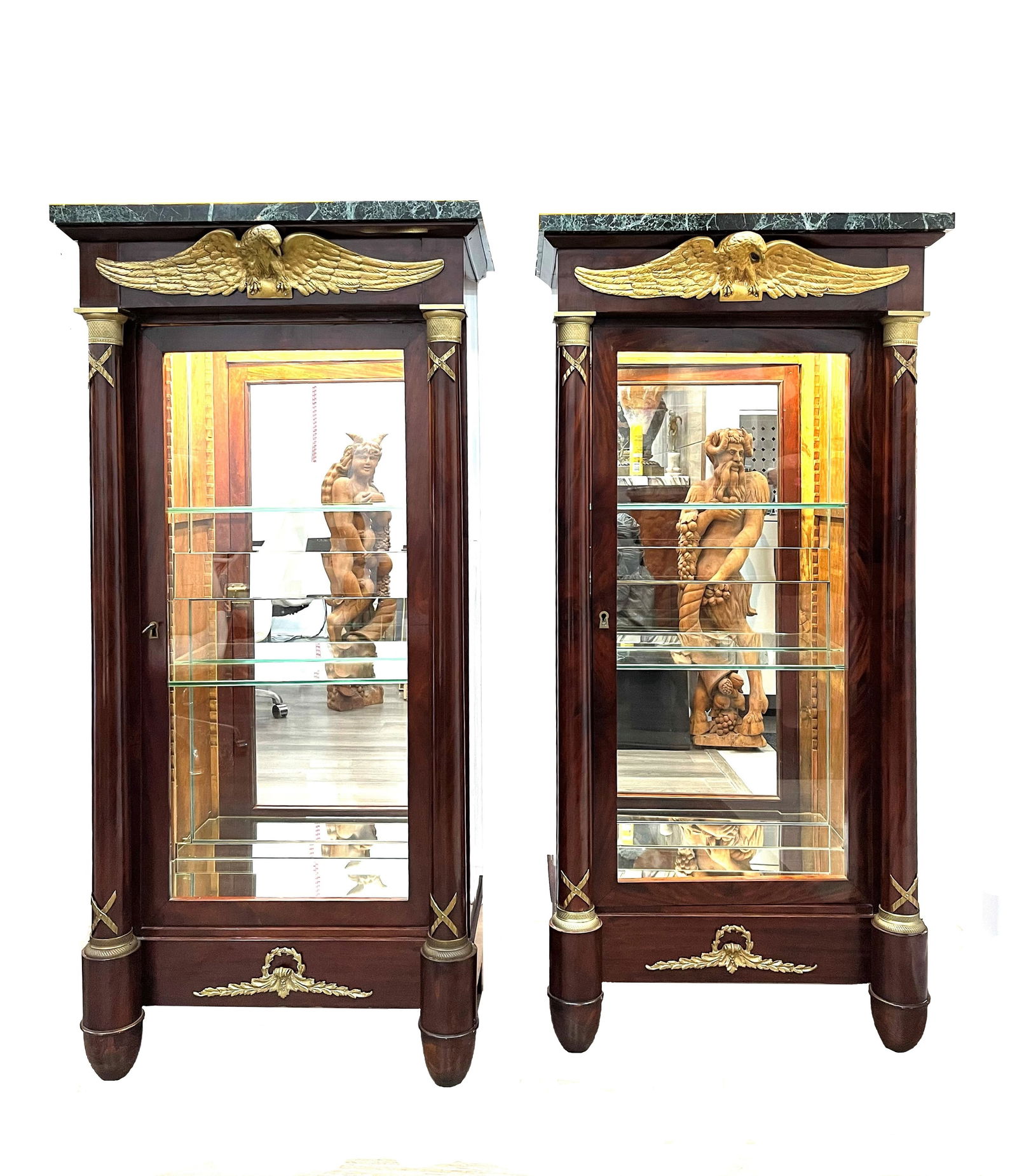 Two French Empire Mahogany Vitrine (1 of 6)