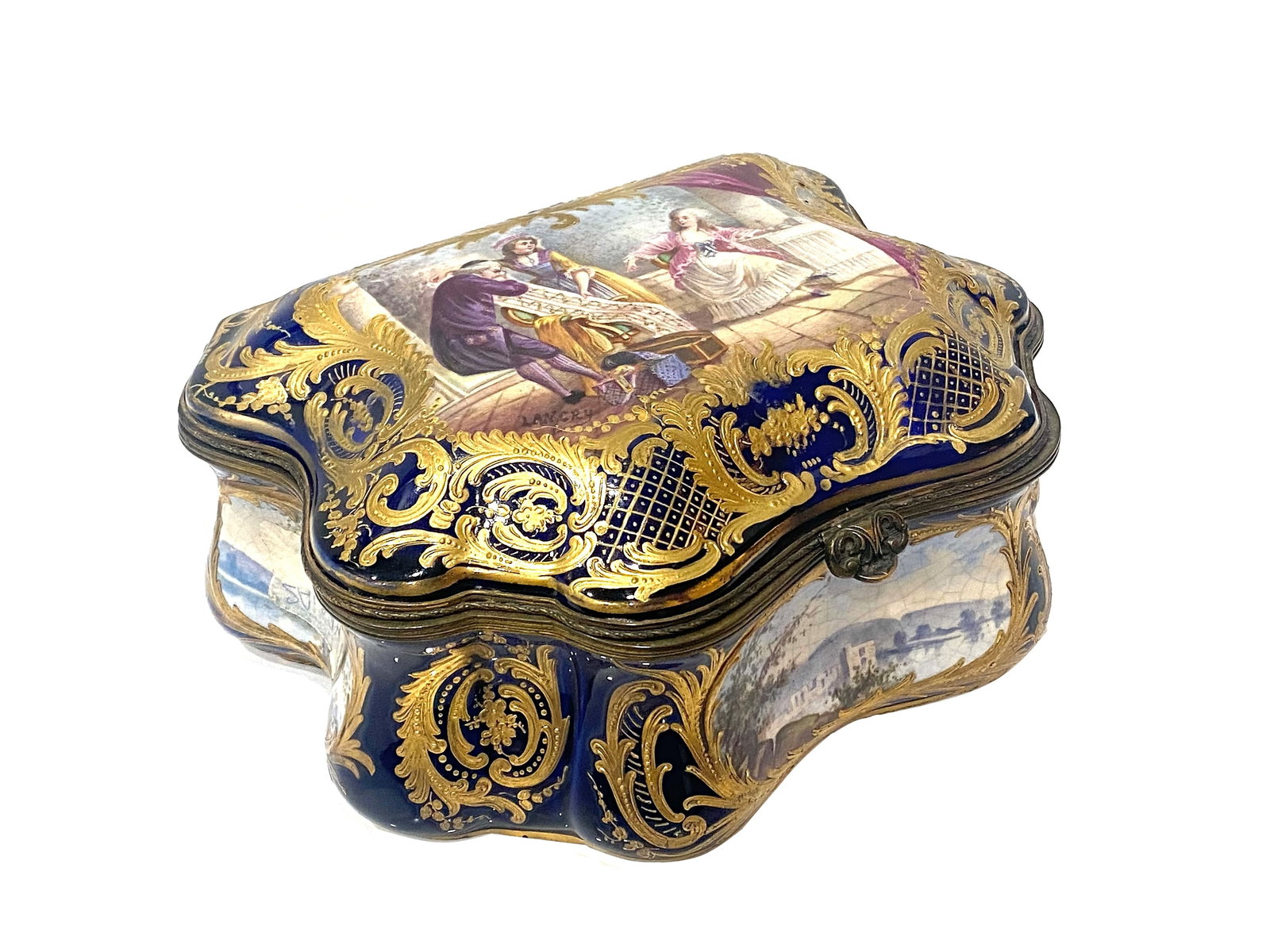 Large 19th Century French Sevres Porcelain Box (1 of 7)