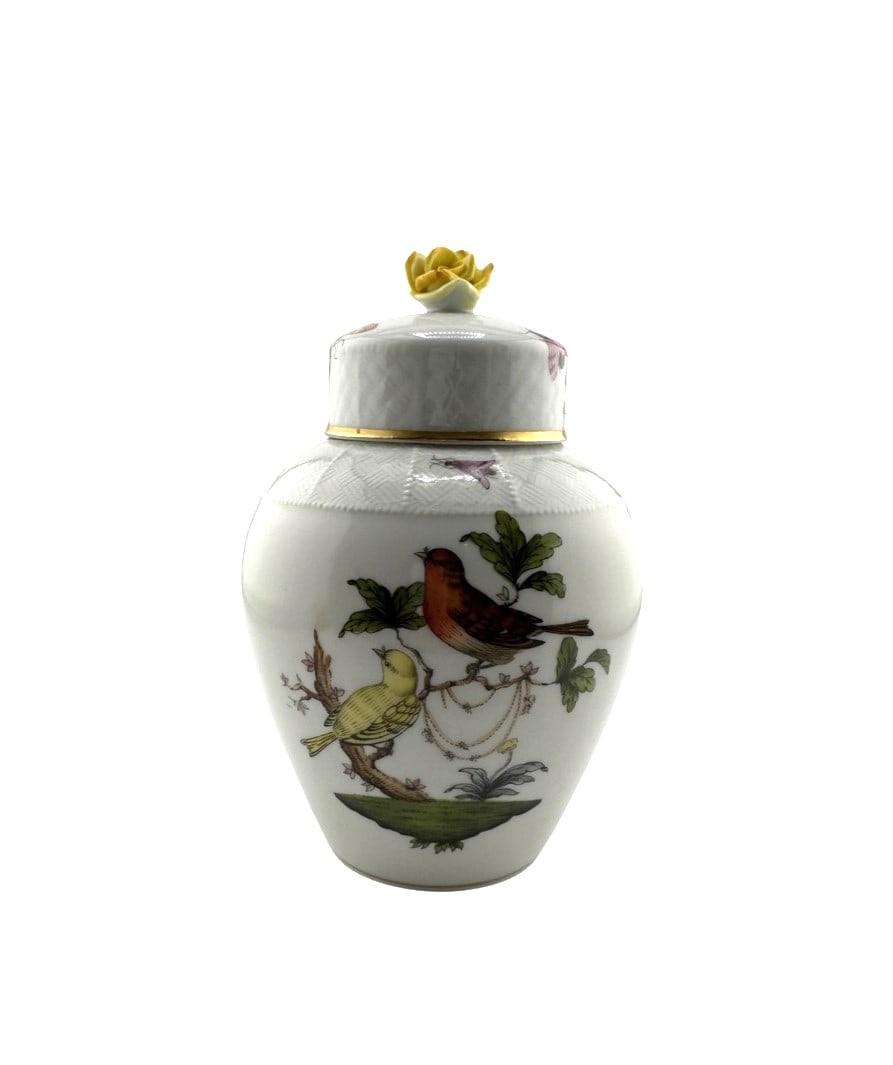 Herend Porcelain Rothschild Birds Covered Vase (1 of 4)