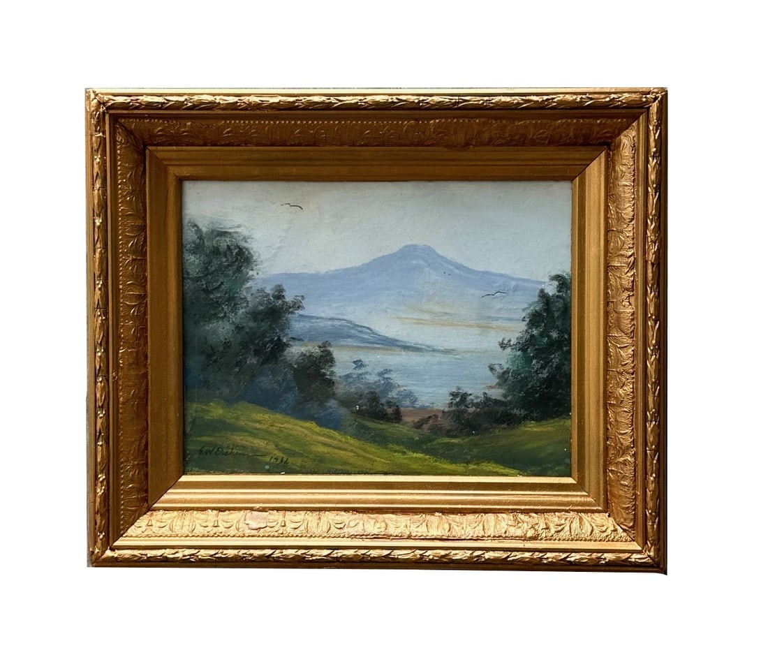 Edwin Walter Dickinson (1891 - 1978) American: Edwin Walter Dickinson (1891 - 1978) American Pastel on Paper Measure 6 1/2"in H x 8 3/4"in W and 10 1/2"in H x 12 1/2"in W with frame Known for: Modernist mystic views, portrait, genre Biography: Edw