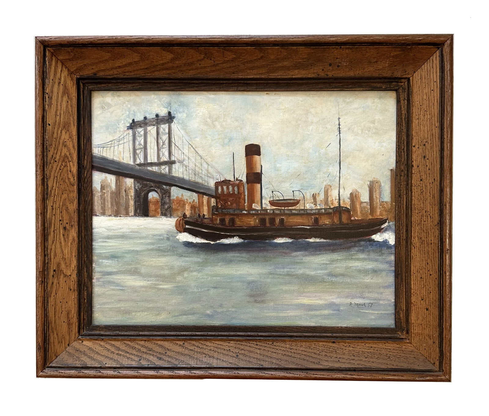 Reginald Marsh (1898 - 1954) France: Reginald Marsh (1898 - 1954) France Oil on Board Measure 14"in H x 18"in W and 19"in H x 23"in W with frame Known for: Illustration, urban realistic painting-figure and genre Biography: An urban reali