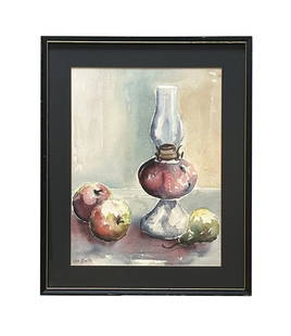 Hughie Lee-Smith (1915 - 1999) American: Hughie Lee-Smith (1915 - 1999) American Watercolor on Paper Measure 13 1/4"in H x 10"in W and 17 1/2"in H x 14 1/4"in W with frame Known for: Figure in desolate landscape painting, surrealism, teachin