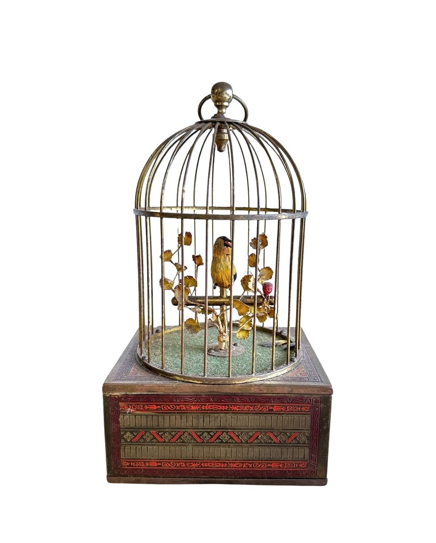 Antique Brass Singing Bird Music Box (1 of 4)