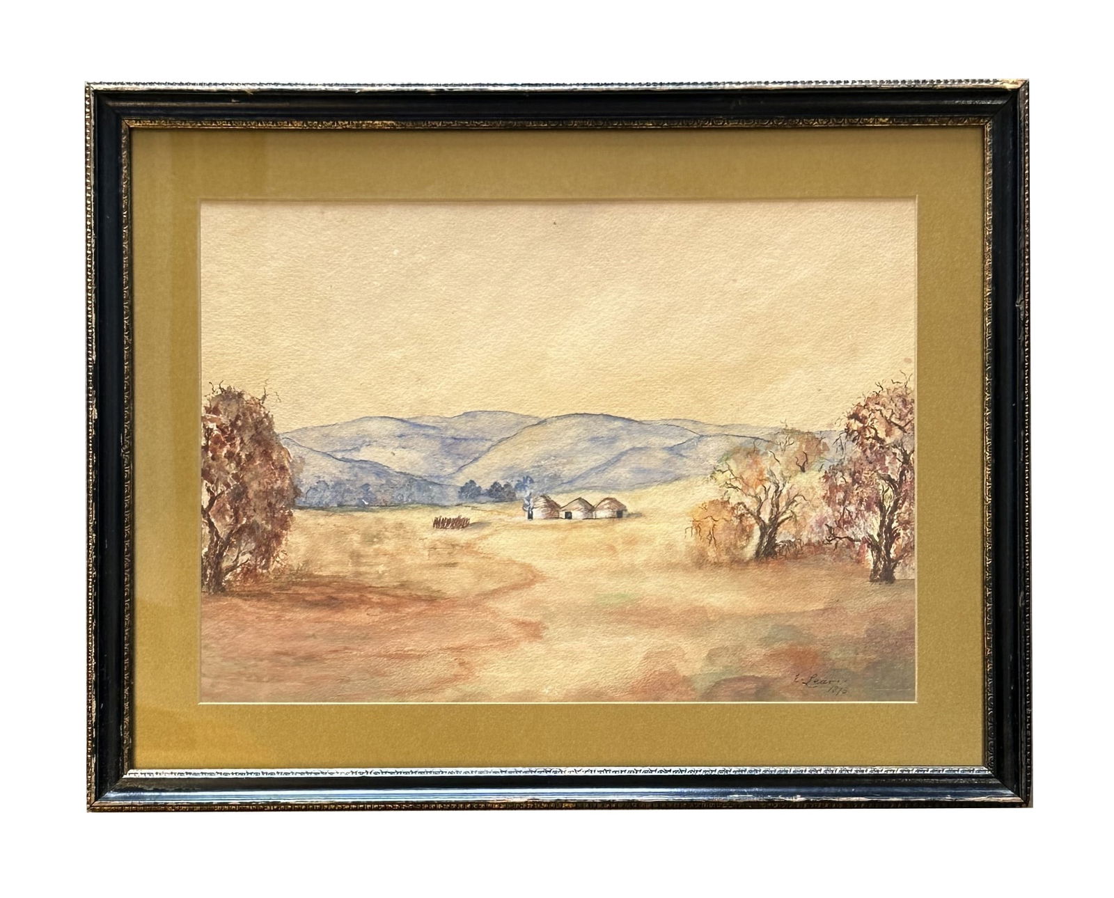 Edward Lear (1812 - 1888) London: Edward Lear (1812 - 1888) London Watercolor on Paper Measure 9 1/2"in H x 13 1/2"in W and 13 1/2"in H x 17 1/2"in W with frame Known for: Ornithology and travel book illustrations, landscape painting