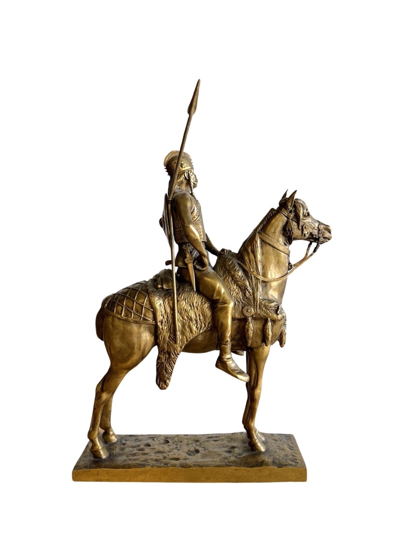 Emmanuel Fremiet (1824 - 1910) France - Ferdinand Barbedienne Founder: Emmanuel Fremiet (1824 - 1910) France - Ferdinand Barbedienne Founder Title: Chef Gaulois Bronze Sculpture Measure 15 1/2"in H x 9 3/4"in W x 3 1/4"in D Emmanuel Fremiet Known for: Animal and figure s