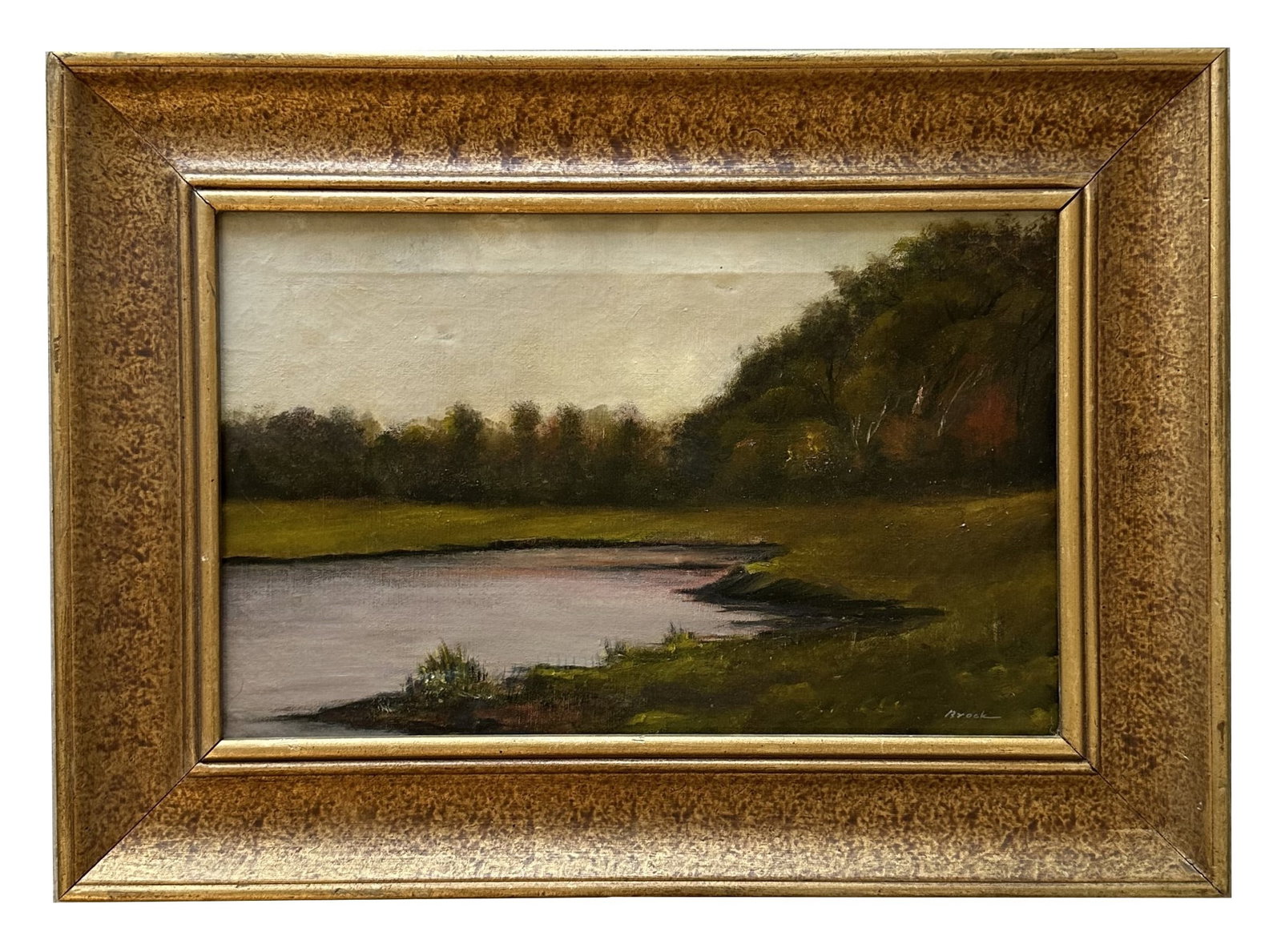 Joel Brock (1961 - 2013) American: Joel Brock (1961 - 2013) American Oil on Canvas Measure 10"in H x 16"in W and 15 1/2"in H x 21 1/4"in W with frame Known for: Still-life, landscape