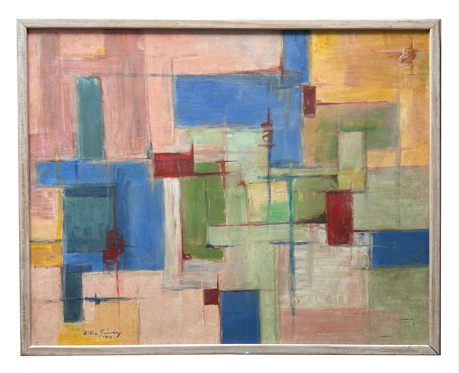 Zilia Sanchez (Born 1928) Cuba: Zilia Sanchez (Born 1928) Cuba Acrylic on Masonite Measure 24"in H x 30 1/2"in W and 25"in H x 31 1/2"in W with frame Biography: Zilia Sanchez was born in Havana, Cuba on July 12, 1928. She resided in