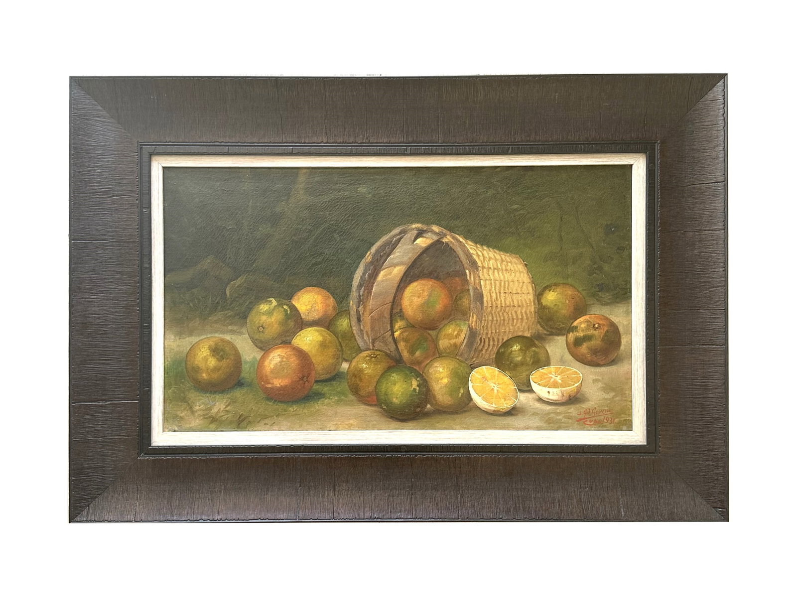 Juan Gil Garcia (1879 - 1932) Cuban: Juan Gil Garcia (1879 - 1932) Cuban Oil on Canvas Measure 16"in H x 28"in W and 25 1/2"in H x 37 1/2"in W with frame Biography: Juan Gil Garcia was born in 1879 in Madrid, Spain. He emigrated to Cuba 