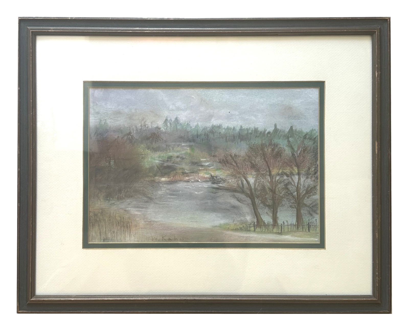 Wolf Kahn (1927 - 2020) Germany: Wolf Kahn (1927 - 2020) Germany Pastel on Paper Measure 8 1/4"in H x 12"in W and 15 1/2"in H x 19 1/2"in W with frame Biography: Wolf Kahn is a landscape painter for whom color is his signature. Conti