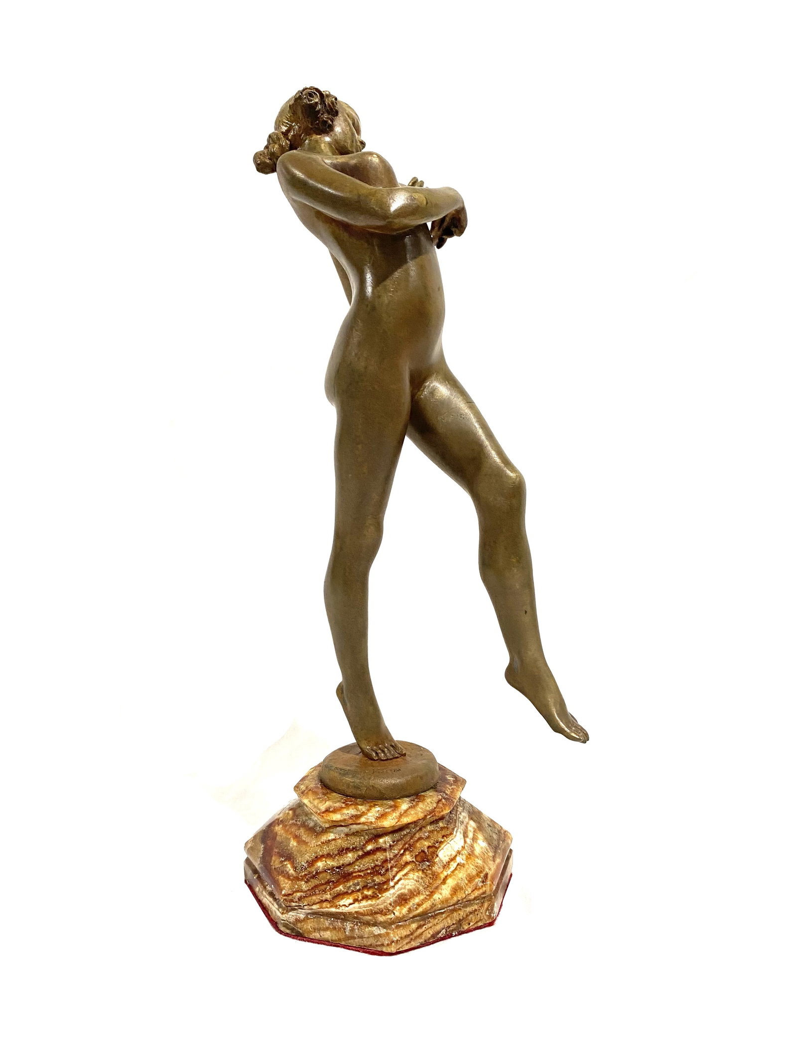 Eugene Desire Piron (1875 - 1928) French: Eugene Desire Piron (1875 - 1928) French Bronze Sculpture Measure 11 1/4"in H x 4 1/2"in W x 3 3/4"in D