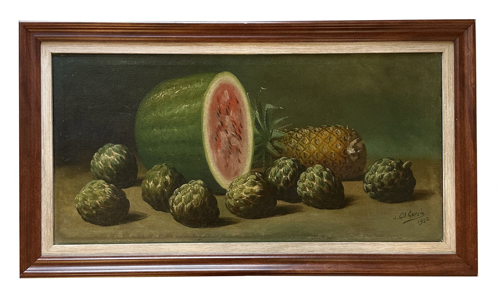 Juan Gil Garcia (1879 - 1932) Cuban: Juan Gil Garcia (1879 - 1932) Cuban Oil on Canvas Measure 13 3/4"in H x 28"in W and 18 1/2"in H x 32 1/2"in W with frame Biography: Juan Gil Garcia was born in 1879 in Madrid, Spain. He emigrated to C