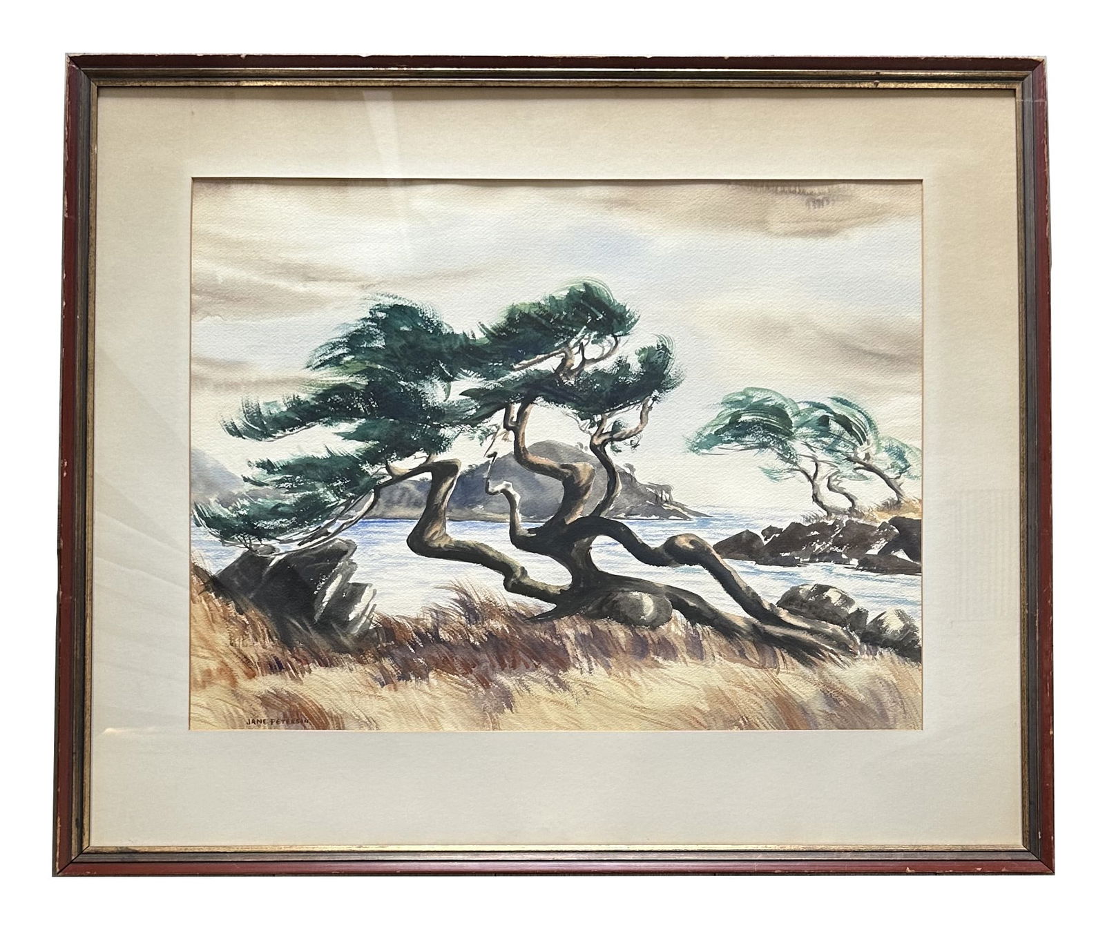 Jane Peterson (1876 - 1965) American: Jane Peterson (1876 - 1965) American Watercolor on Paper Measure 19"inH x 25"in W and 28"in H x 33 1/2"in W with frame Biography: Born Elgin, IL, Nov. 28, 1876 d. Leawood, , Aug. 14, 1965. Painter, sp