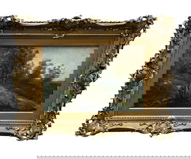 Leon Augustin L'hermitte (1844 - 1925) France: Leon Augustin L'hermitte (1844 - 1925) France Oil on Canvas Measure 10"in H x 15"in W and 16"in H x 21"in W x 2"in D with frame Known for: Pastel and charcoal drawing, rural landscape and genre painti