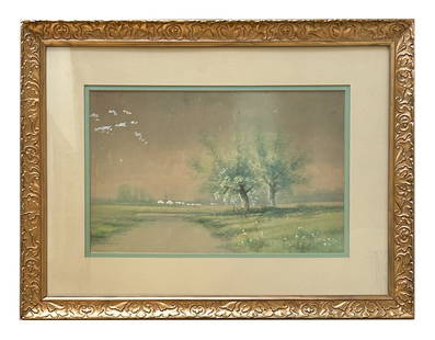 Percy (Henry Percy) Gray (1869 - 1952) American: Percy (Henry Percy) Gray (1869 - 1952) American Watercolor on Paper Measure 10"in H x 16"in W and 18 1/2"in H x 24 1/2"in W with frame Known for: Landscape, coastal view, and portrait painting Name va