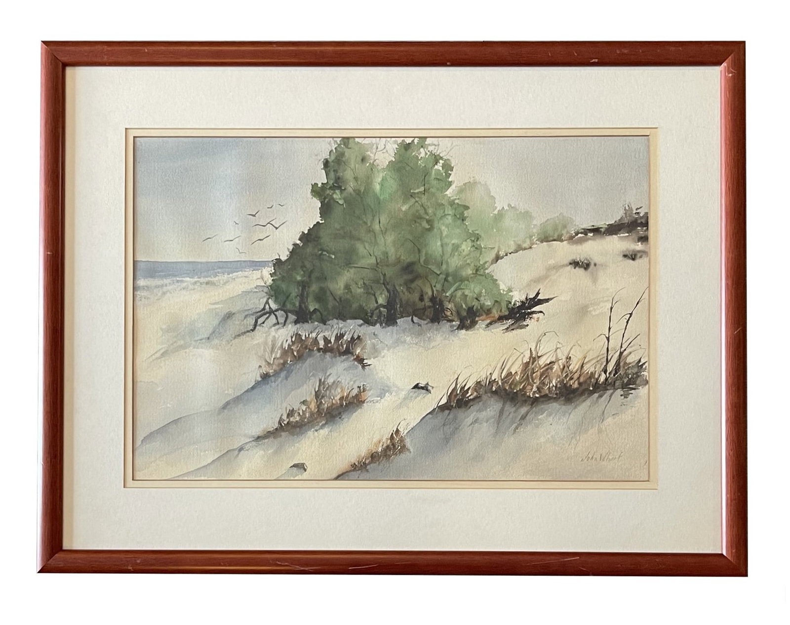 John Whorf (1903 - 1959) American: John Whorf (1903 - 1959) American Watercolor on Paper Measure 14"in H x 20 3/4"in W and 21 1/2"in H x 28 1/2"in W with frame Biography: A native of Boston, John Whorf became a watercolorist known for