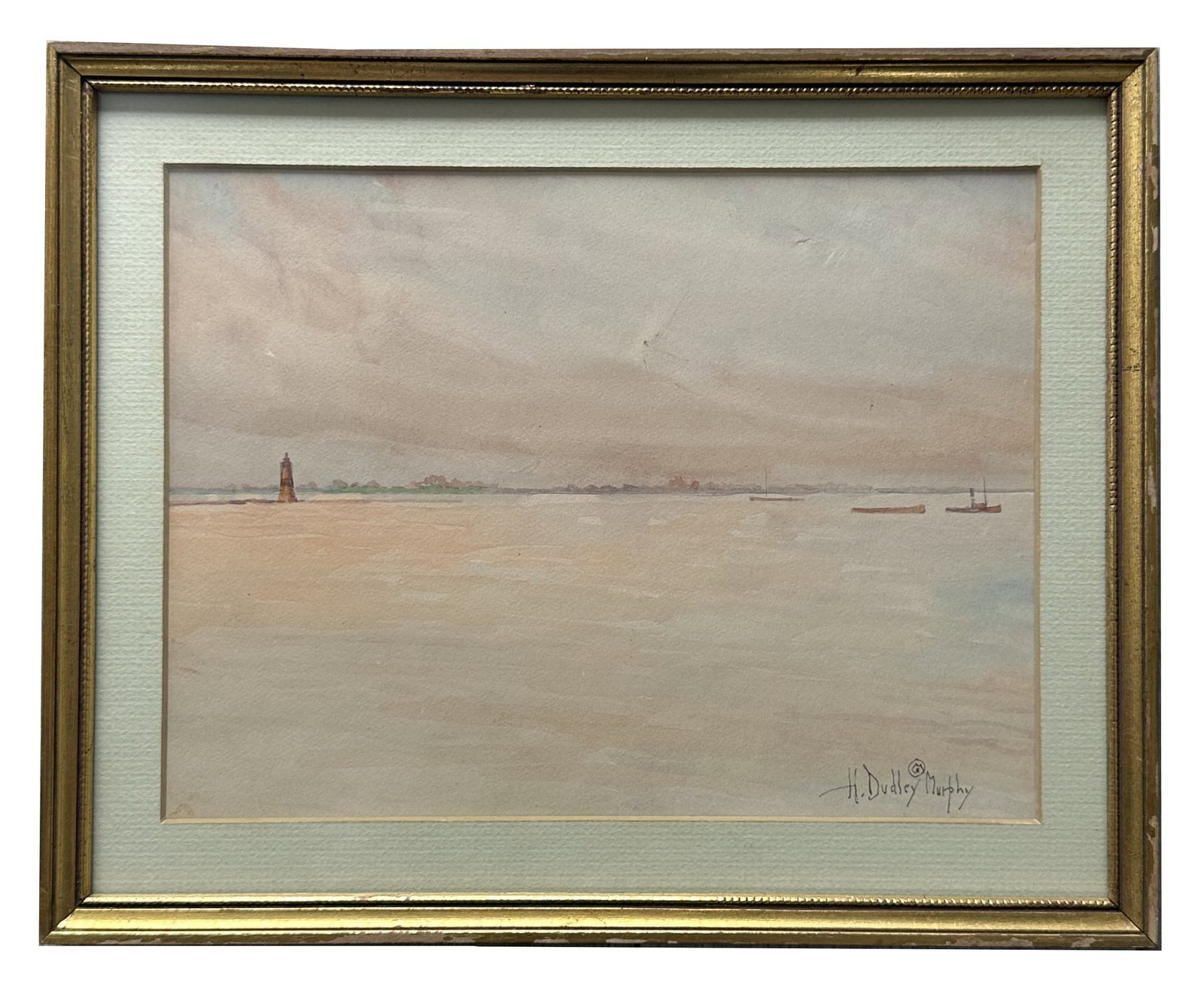 Hermann Dudley Murphy (1867 - 1945) American: Hermann Dudley Murphy (1867 - 1945) American Watercolor on Paper Measure 7 3/4"in H x 10 1/4"in W and 10 1/2"in H x 13"in W with frame Known for: Tonalist landscape painter, still life, portrait Biogr