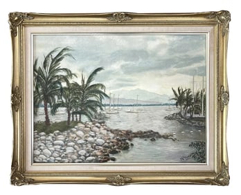 Mexican Oil on Canvas Painting Signed