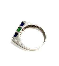 .925 Sterling Silver and Enamel Ring