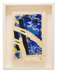 Mixed Media Oil Abstract Painting Signed