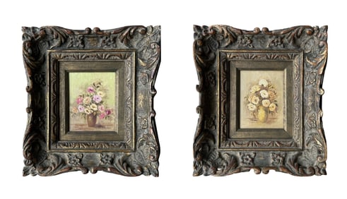 Pair of Still Life Oil Painting by A Evans