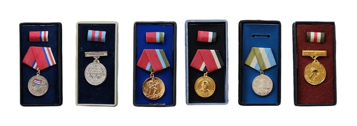 Lot of 6 Cuban Revolutionary Recognition Medals