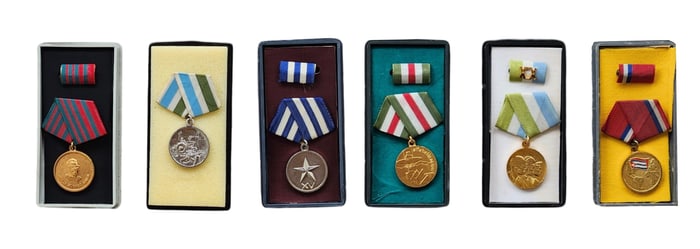 Lot of 6 Cuban Revolutionary Recognition Medals