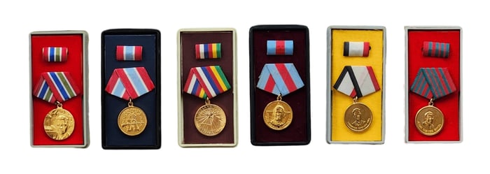 Lot of 6 Cuban Revolutionary Recognition Medals