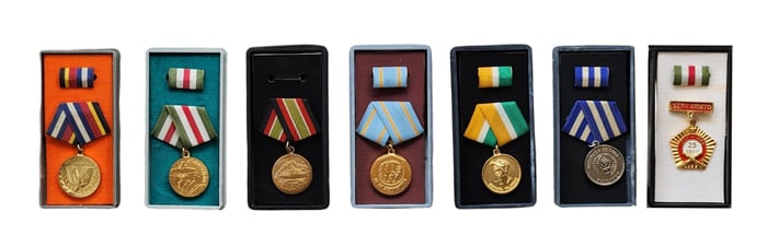 Lot of 6 Cuban Revolutionary Recognition Medals