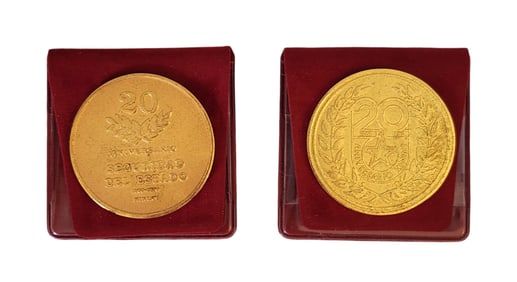 Cuban Medals Coins from the 20th anniversary of the MININT and State Security
