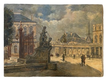 Painting of French Tuck Government Palace Signed
