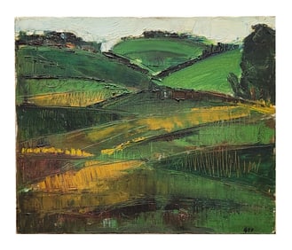 20th Century Landscape Oil Possible American Painter