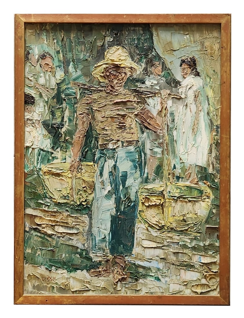 George Speck (20th Century) American: George Speck (20th Century) American Oil on Canvas Measure 22 1/4"in H x 16"in W and 23 1/4"in H x 17 1/4"in W with frame