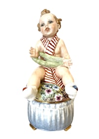 Early 19th Century Italian Porcelain Box Figure