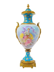 Antique French Sevres of the 19th Century with Champleve