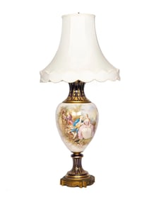 French Sevres Porcelain Vase Mounted as a Lamp