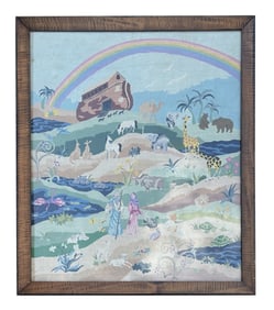 Framed 20th Century Needlepoints by Possible Elizabeth Henderson Perona - American Artist