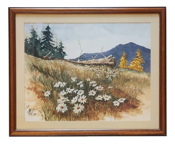 Painting of a Spring Landscape To Jasie Signed by Diane Reader
