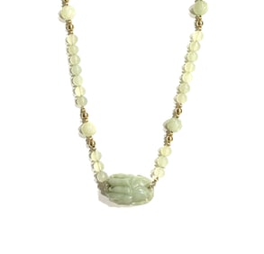 Vintage Green Jade Necklace