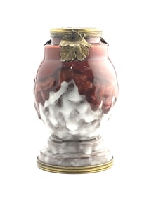 Andre Villien Italian Mid Century Porcelain Gilt Dore Vase