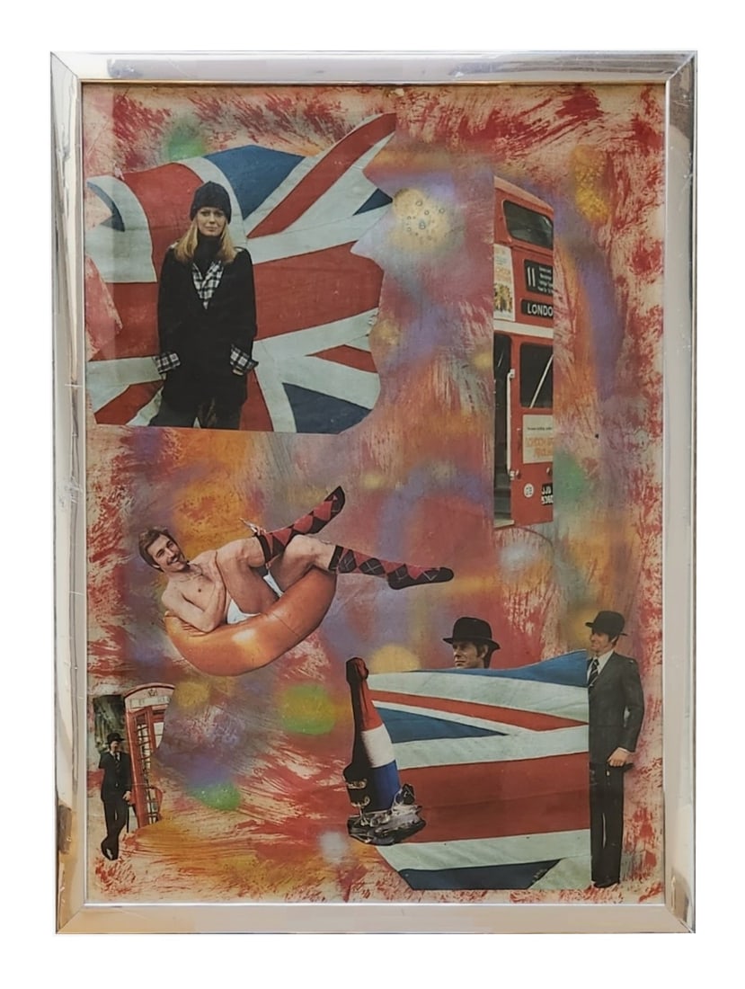 Ion Barladeanu (Born 1946) Romania: Ion Barladeanu (Born 1946) Romania Collage on Paper Measure 27 1/4"in H x19"in W and 29 1/2"in H x 21"in W with frame Known for: Social commentary assemblage, filmmaking Biography: The makeshift open-