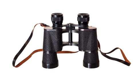 Vintage 1960s Germany Agfa Binoculars with Case and Strap