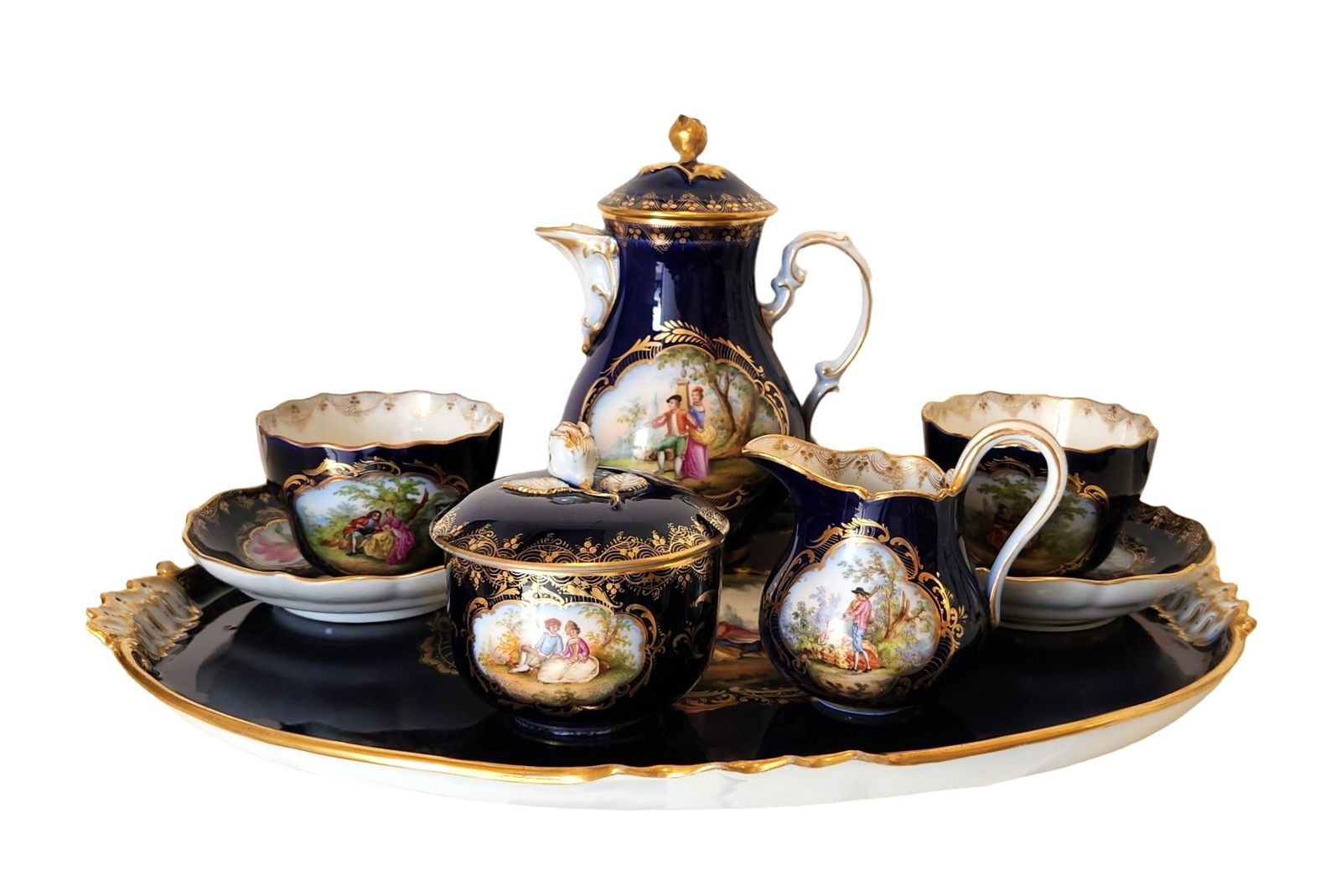 Late 19th or early 20th Century Meissen Coffee Set for 2 Persons (1 of 5)
