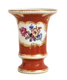 Ancient Rare Dresden Porcelain Small Vase
