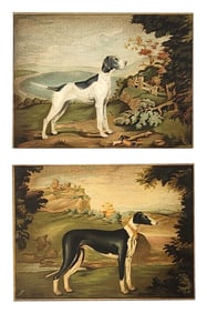 Pair of Two Hunters Dogs Prints by R Simonette