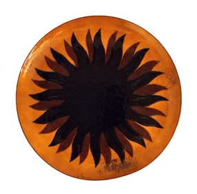 Miguel Pineda Mexican Enamel Copper Dish