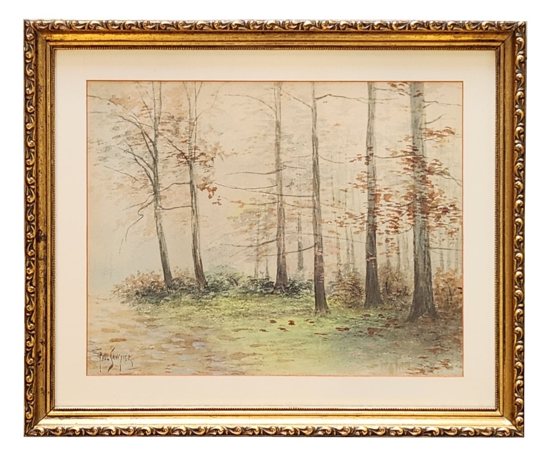 Paul Sawyier (1865 - 1917) American: Paul Sawyier (1865 - 1917) American Watercolor on Paper Mesaure 9 1/2"in H x 12"in W and 13 1/4"in H x 16 1/4"in W with frame Biography: Sawyier worked mostly in watercolor and is best known for his s