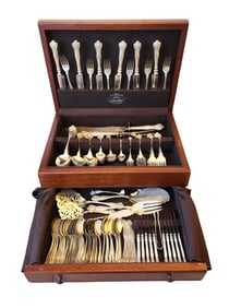 Gorham King Edward Sterling Flatware Service for 6 with Serving Pieces and Pieces Extras