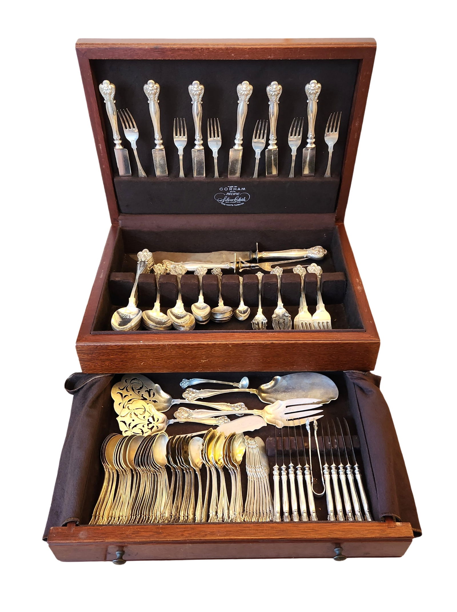 Gorham King Edward Sterling Flatware Service for 6 with Serving Pieces and Pieces Extras (1 of 19)