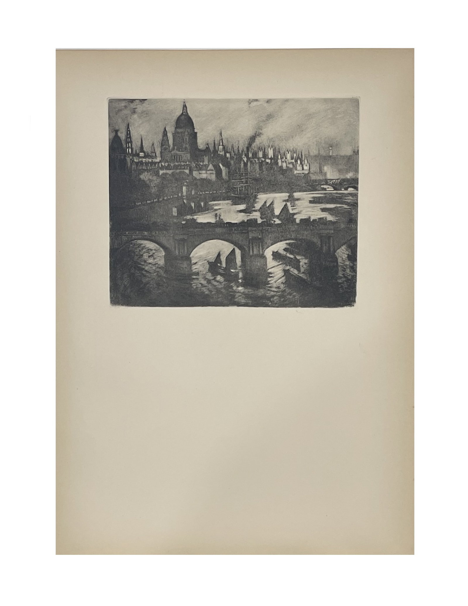 Joseph Pennell (1857 - 1926) American: Joseph Pennell (1857 - 1926) American Title: Wrens City Antique Etching Unknown Measure 11 3/4"in H x 8 1/4"in W No frame Known for: Etching, illustration, painting and teaching Biography: Born